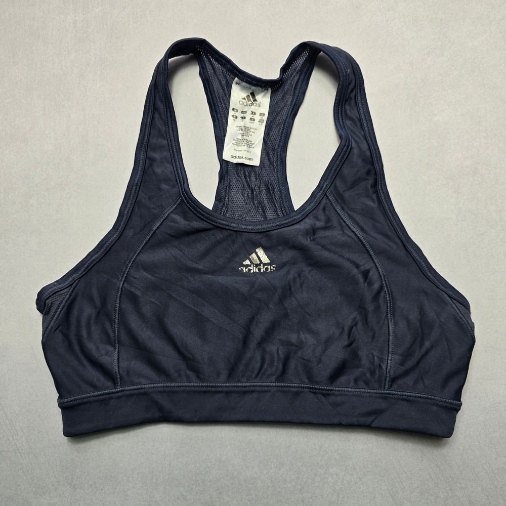 Adidas Gray Racerback Pull On‎ Activewear Yoga Sports Bra Active L Large